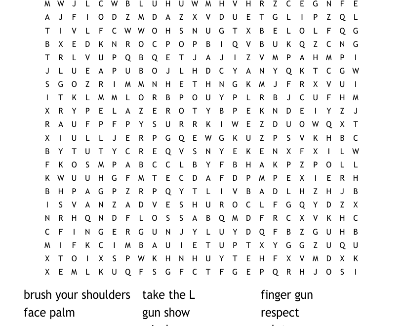 Fortnite Dances Word Search WordMint