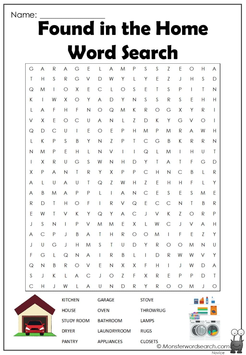Real Life At Home Printable Word Searches