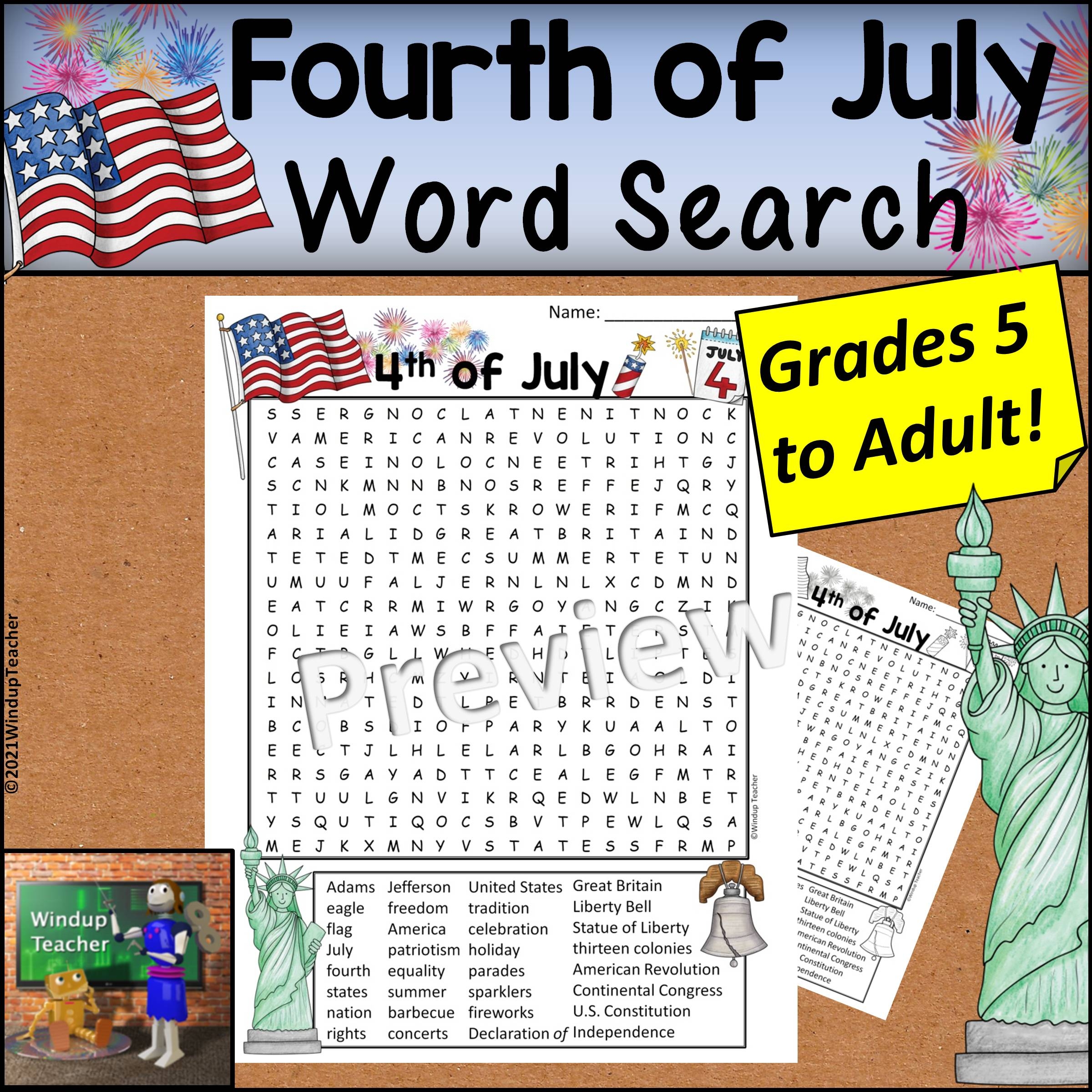 Printable United States Word Search