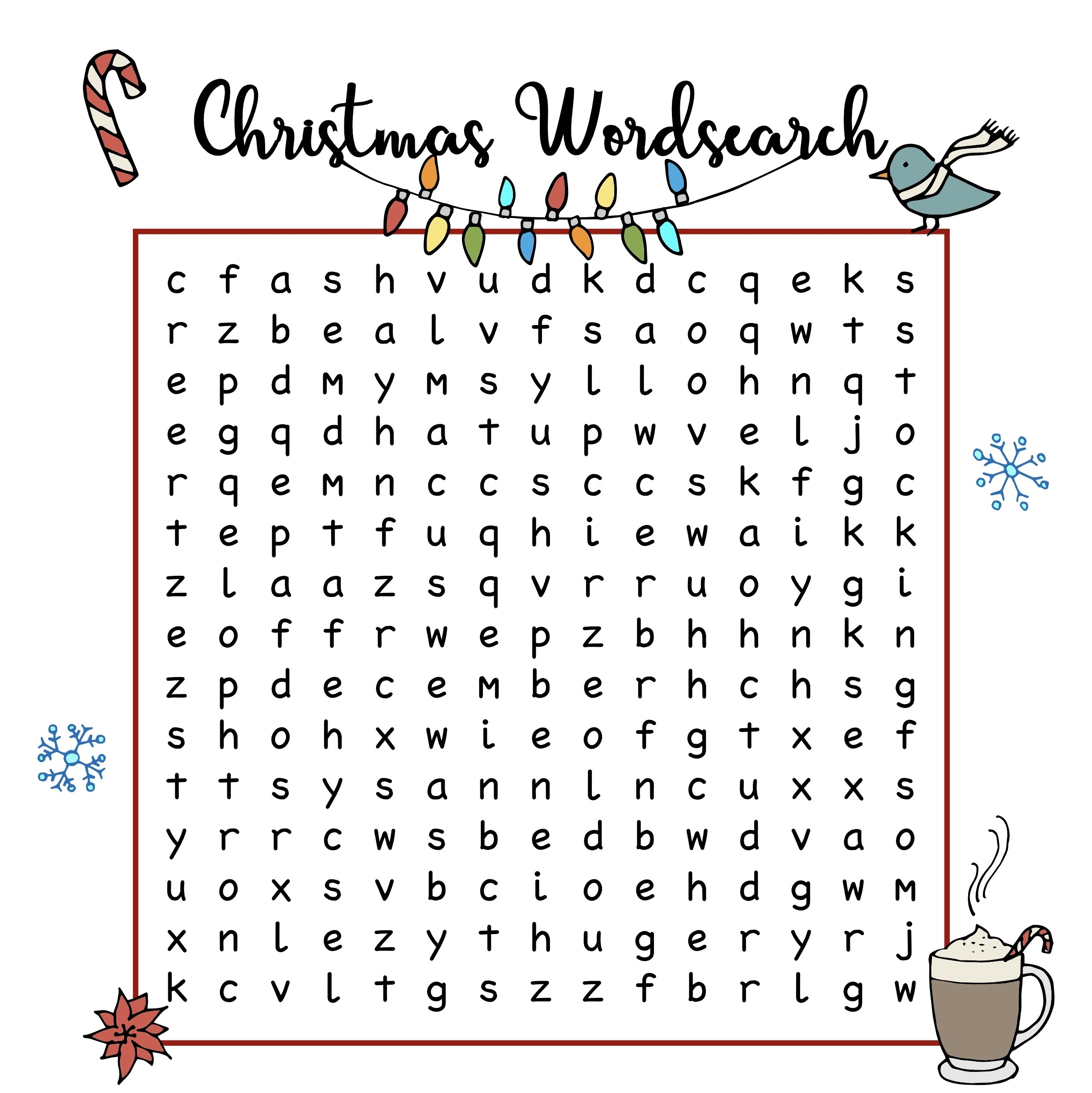 Free Christmas Printables Wordsearch Mama Geek