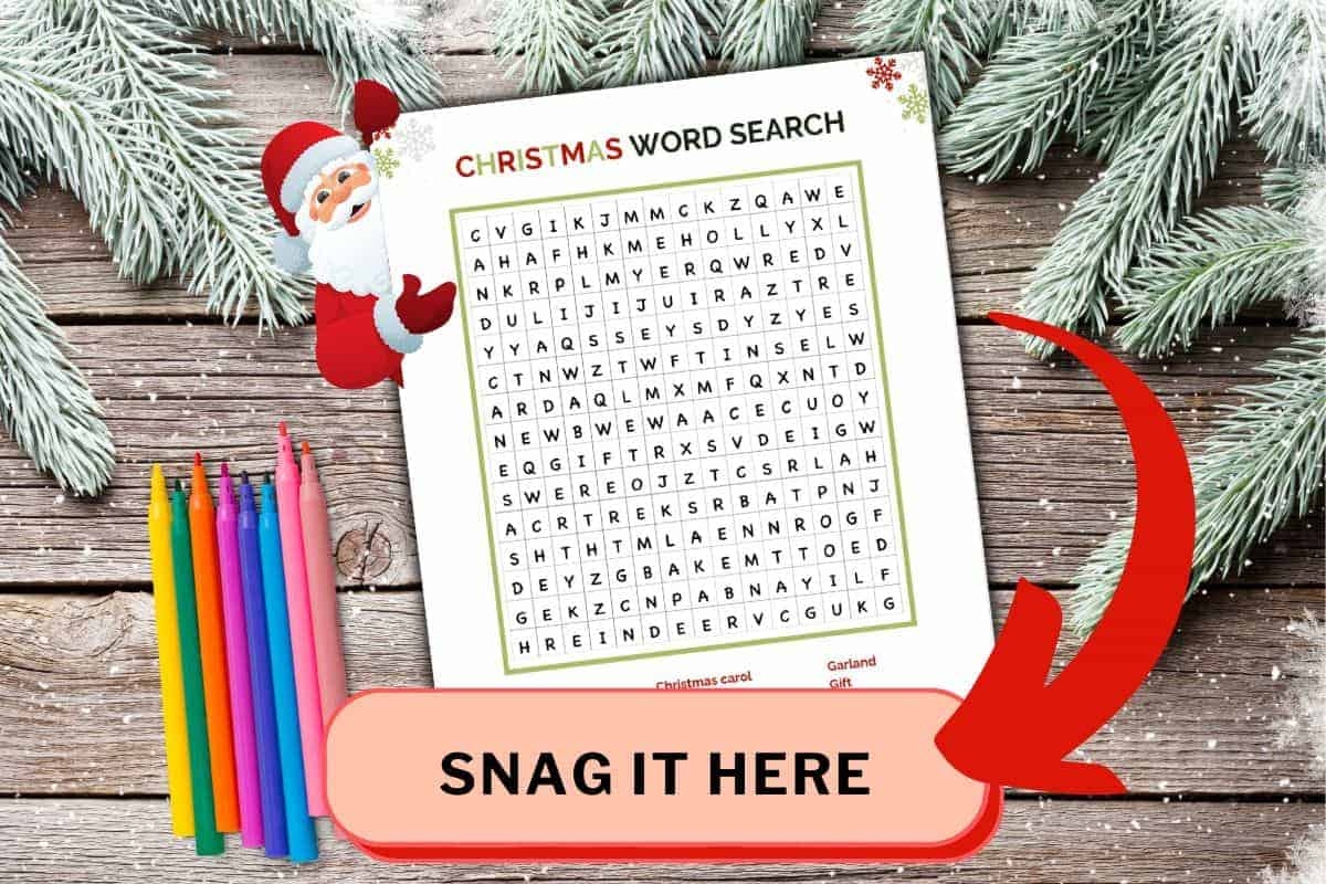 Kids Christmas Word Search Printables