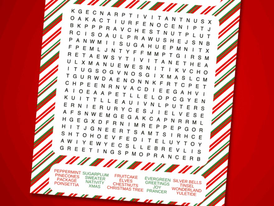 Free Christmas Word Search Printables For Kids And Adults Prudent Penny Pincher