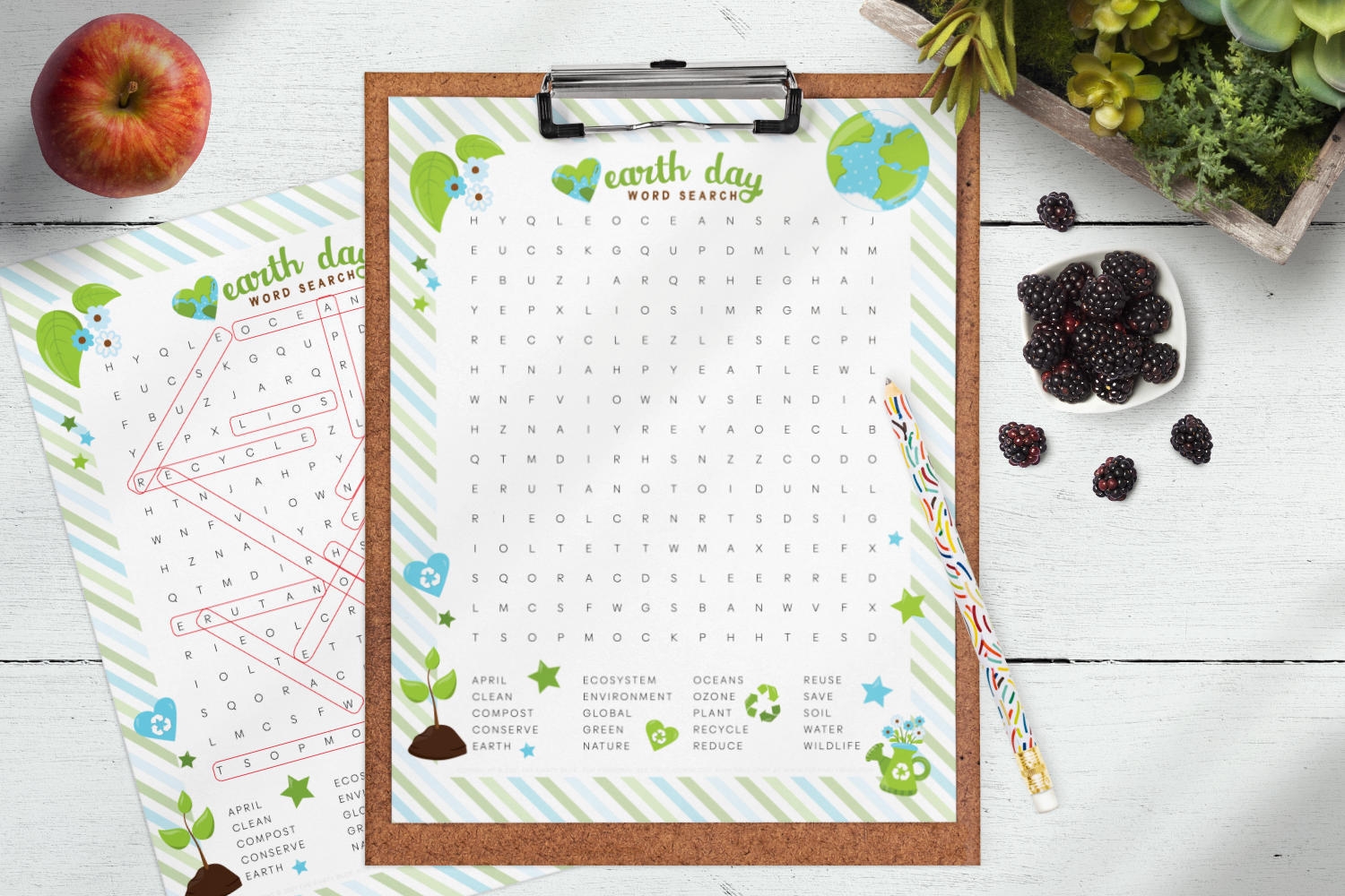 Free Earth Day Word Search Puzzle with Answers The Party Bloc