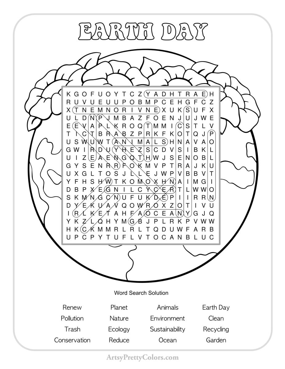 Free Earth Day Word Search Puzzles Celebrate The Planet Artsy Pretty Colors
