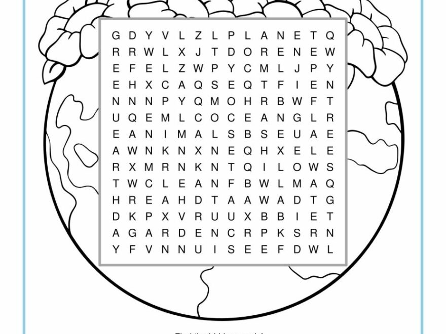 Free Earth Day Word Search Puzzles Celebrate The Planet Artsy Pretty Colors