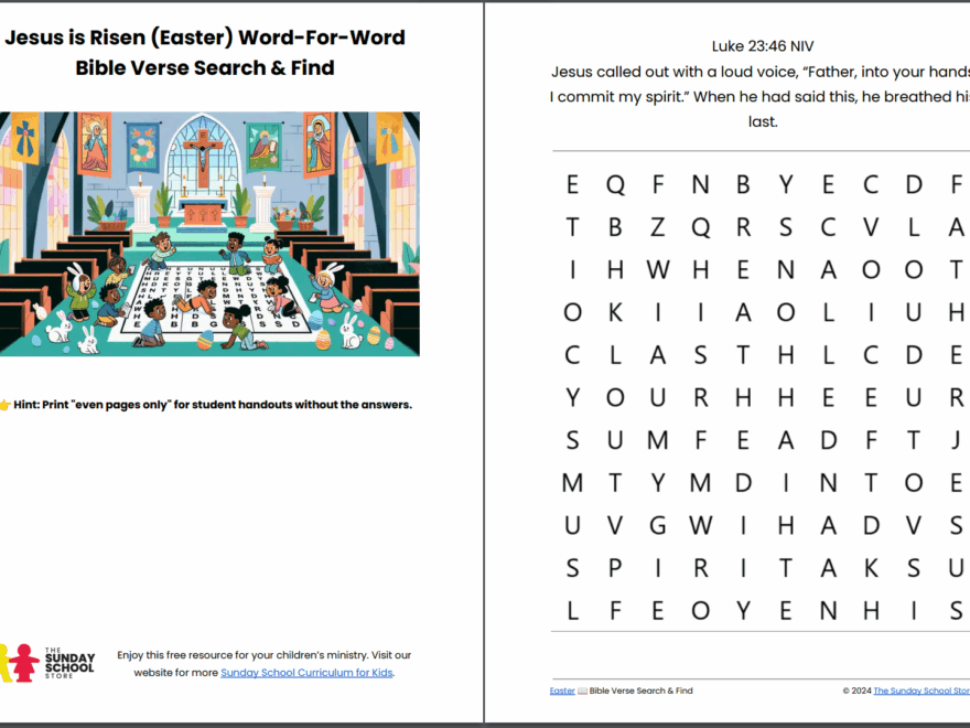 Free Easter Bible Word Search Printable PDF Ministry To Children
