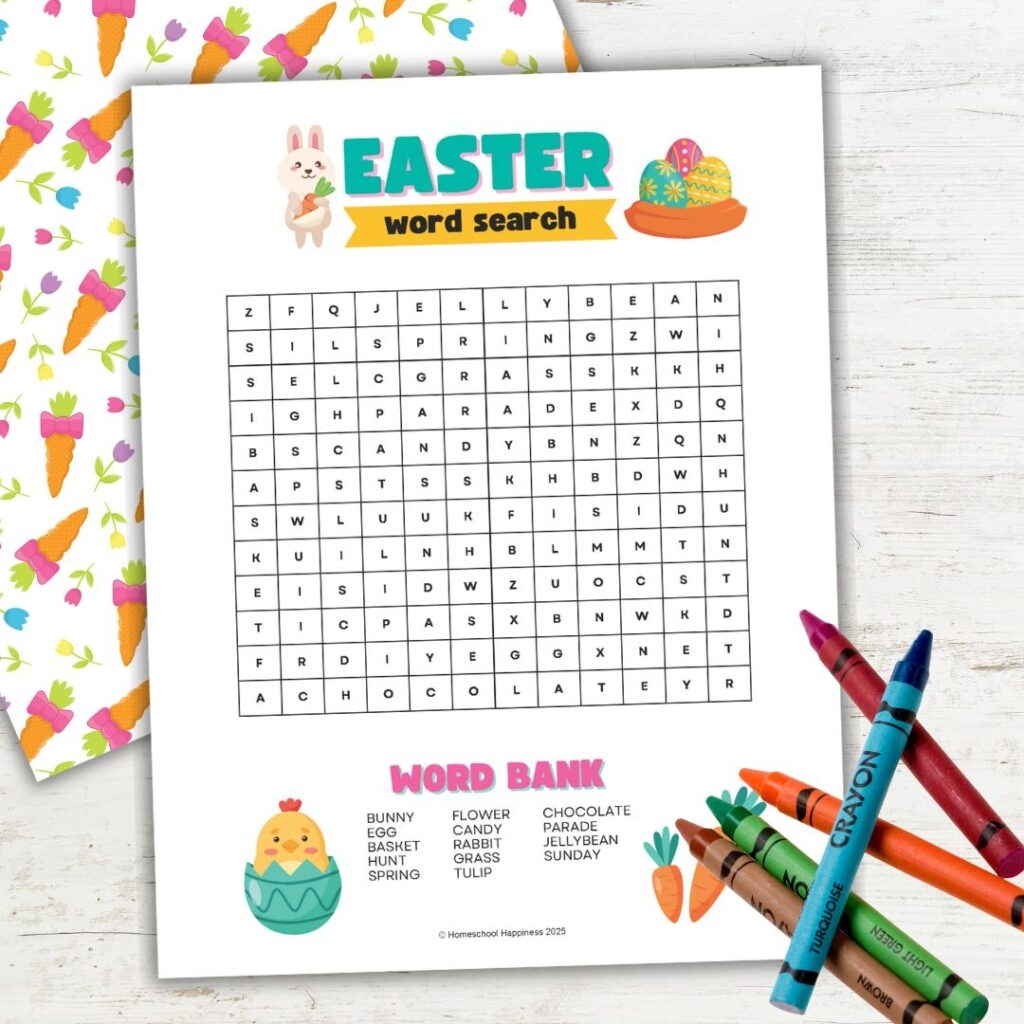 Free Easter Word Search Printable For Preschool Kindergarten