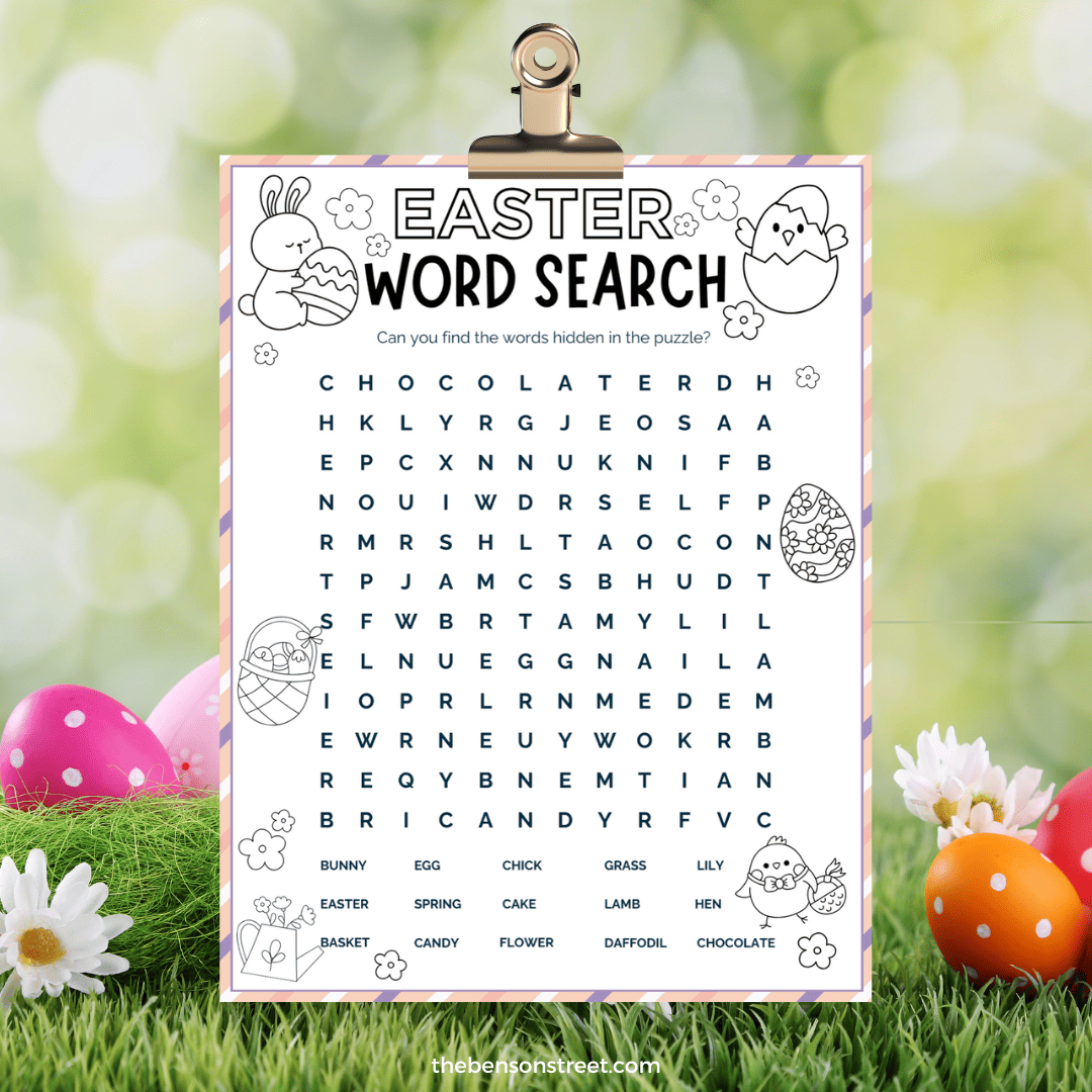 FREE Easter Word Search Printable Puzzle For Kids The Benson Street