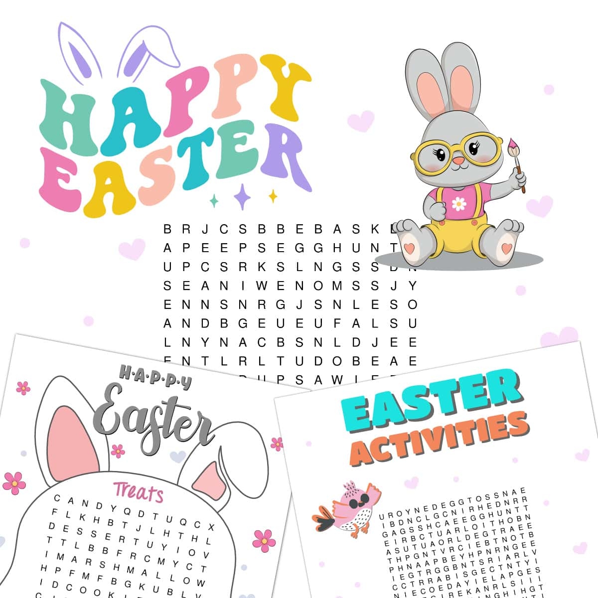 Free Easter Word Search Printable Puzzles Uncover The Fun Artsy Pretty Colors