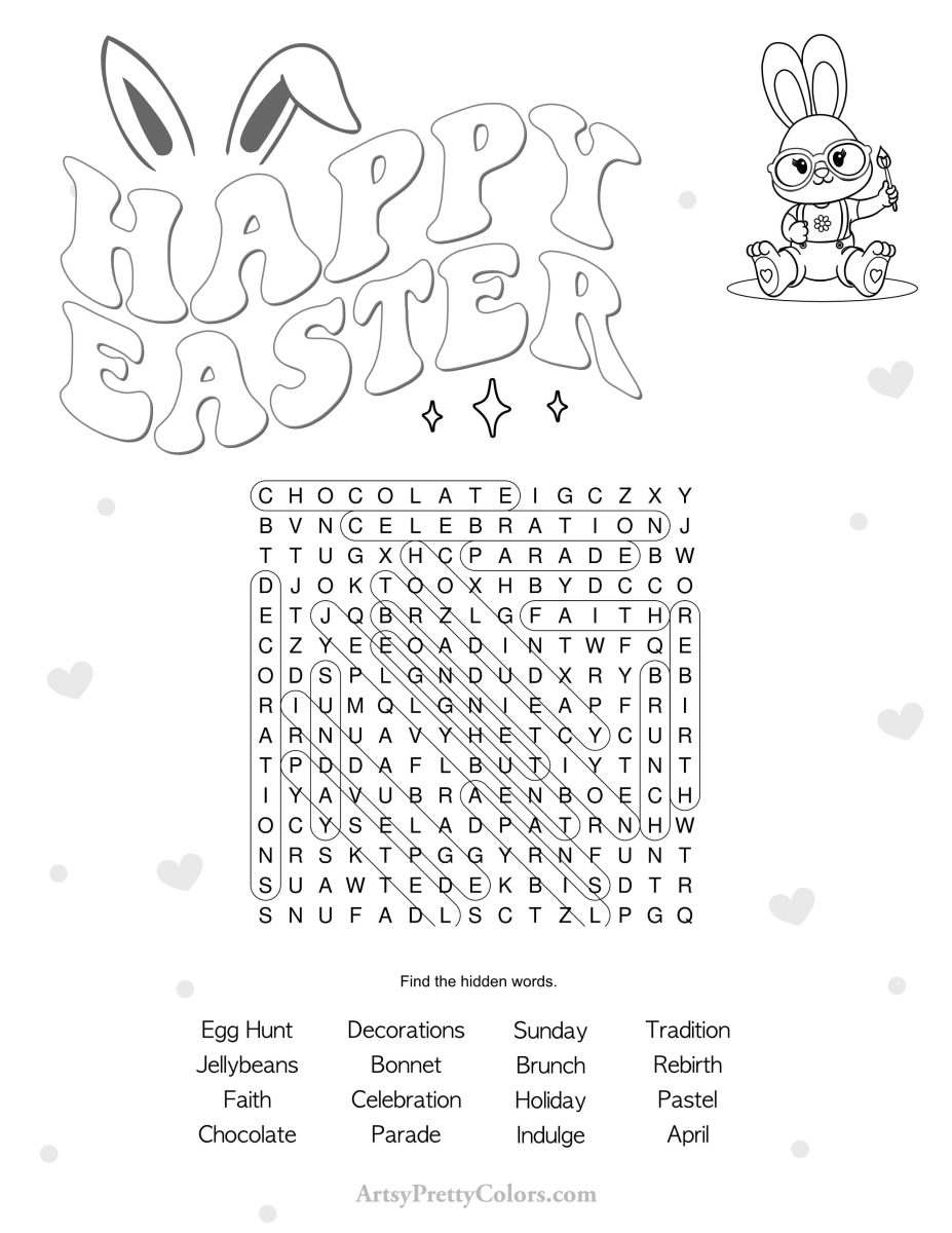 Free Easter Word Search Printable Puzzles Uncover The Fun Artsy Pretty Colors