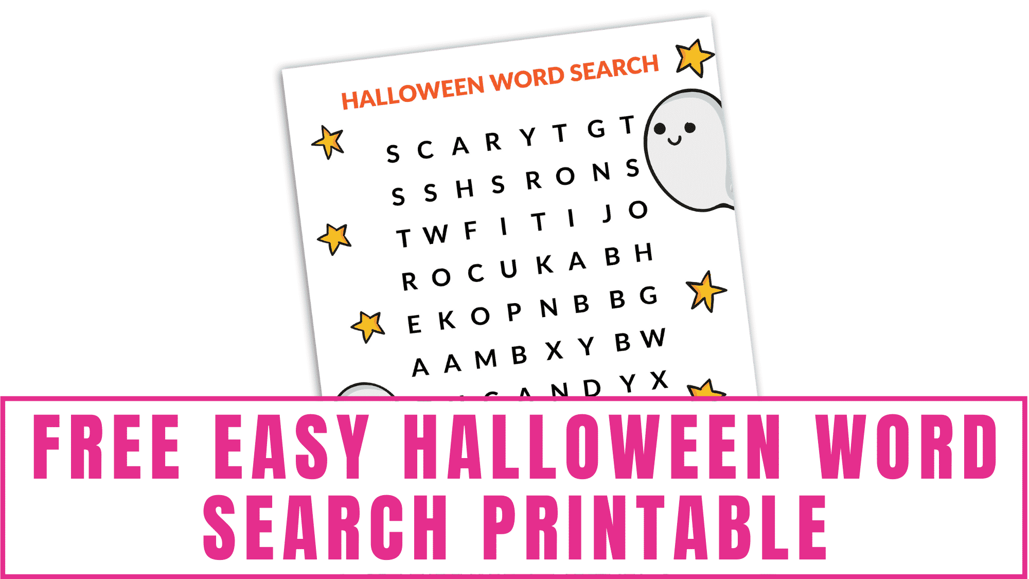 Free Easy Halloween Word Search Printable PDF Freebie Finding Mom
