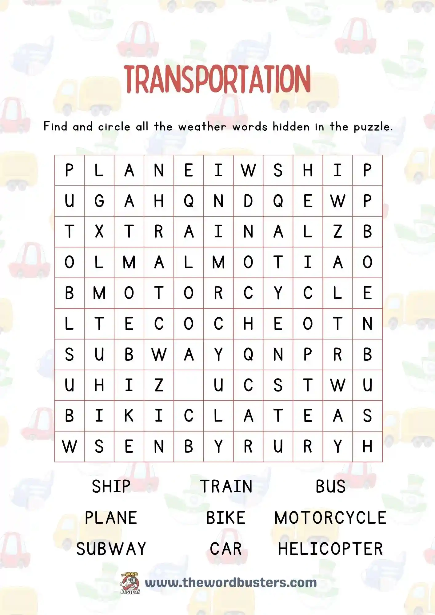Free Word Search Printables 3rd Grade