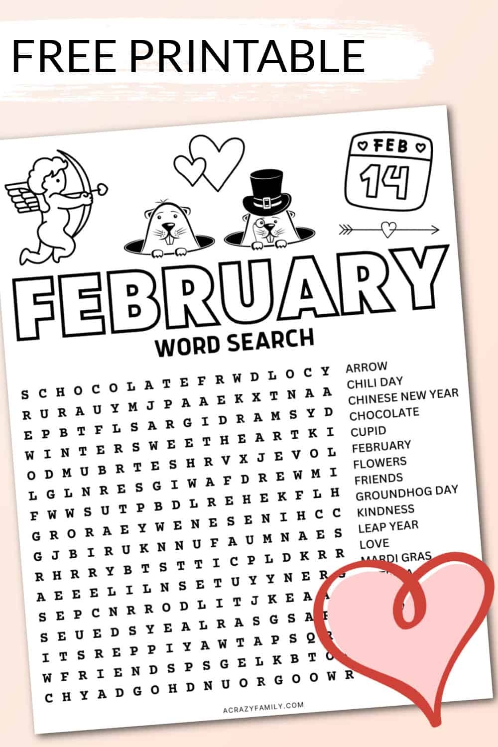 Word Search Free Printable Elementary