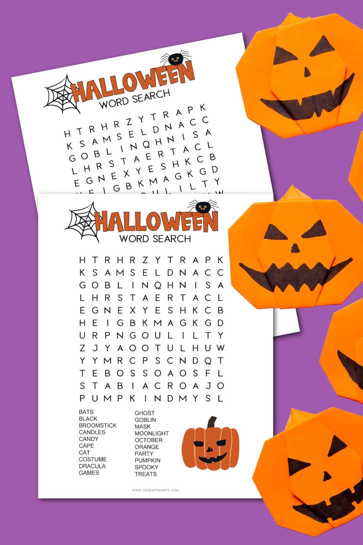 FREE Halloween Word Search Printable Made With HAPPY