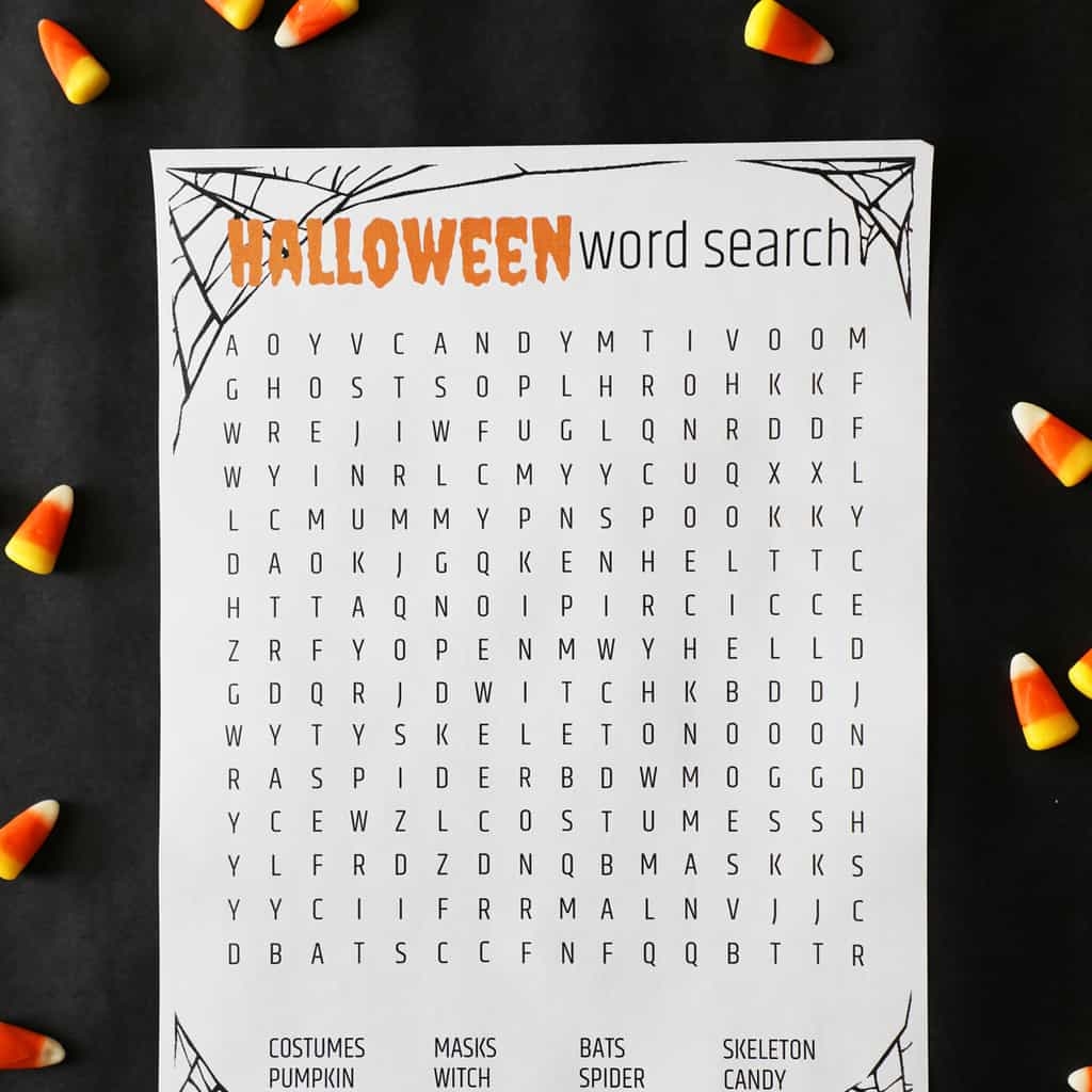 Free Halloween Word Search Printable Pretty Providence