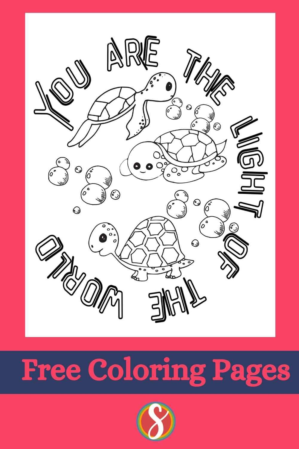 Free Light Of The World Coloring Page Stevie Doodles