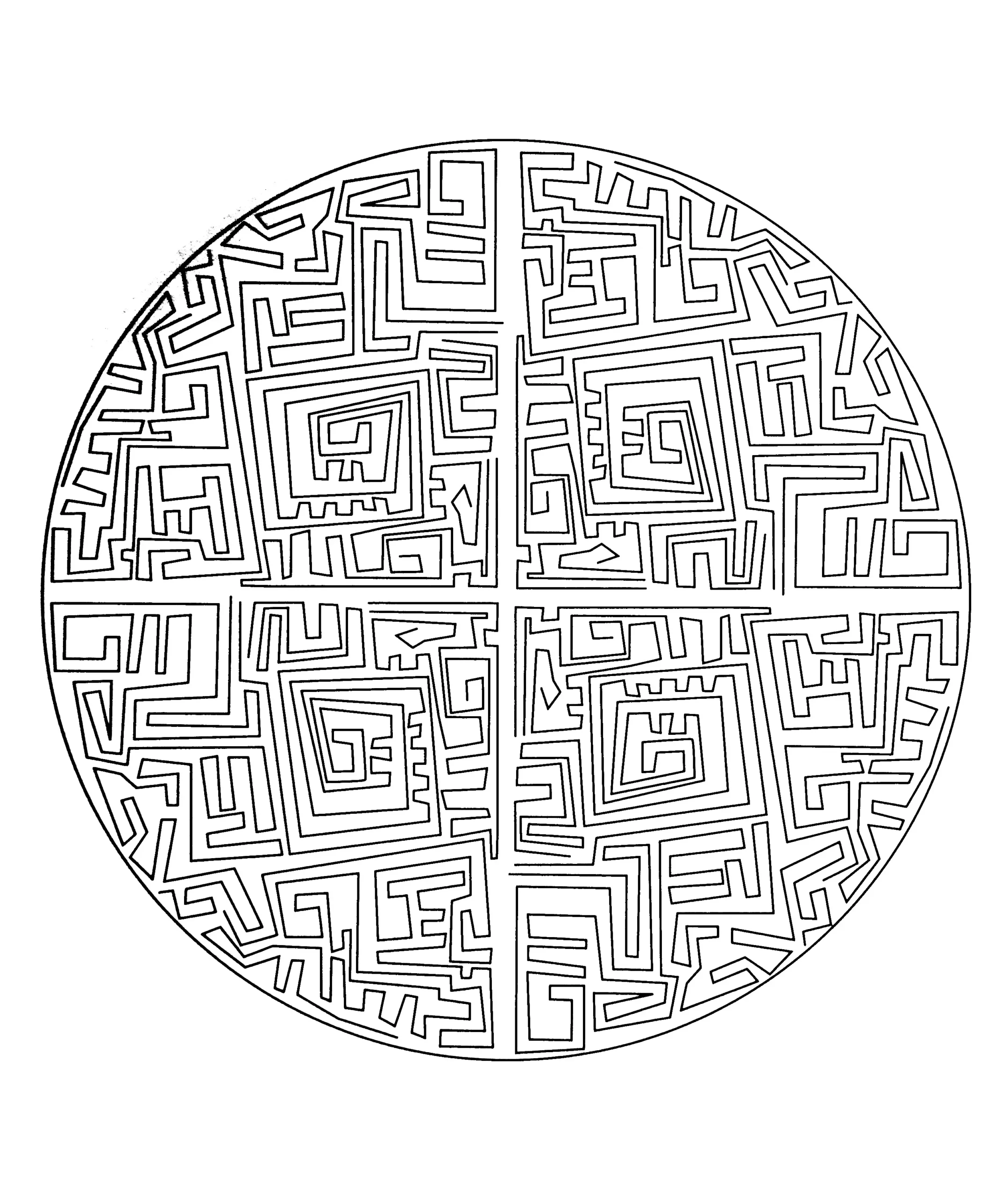 free mandala to color maze mandalas coloring pages for adults