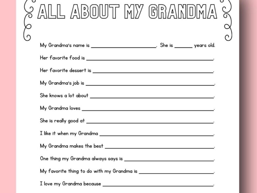 Free Mother s Day Printable Questionnaires A Special Gift Idea
