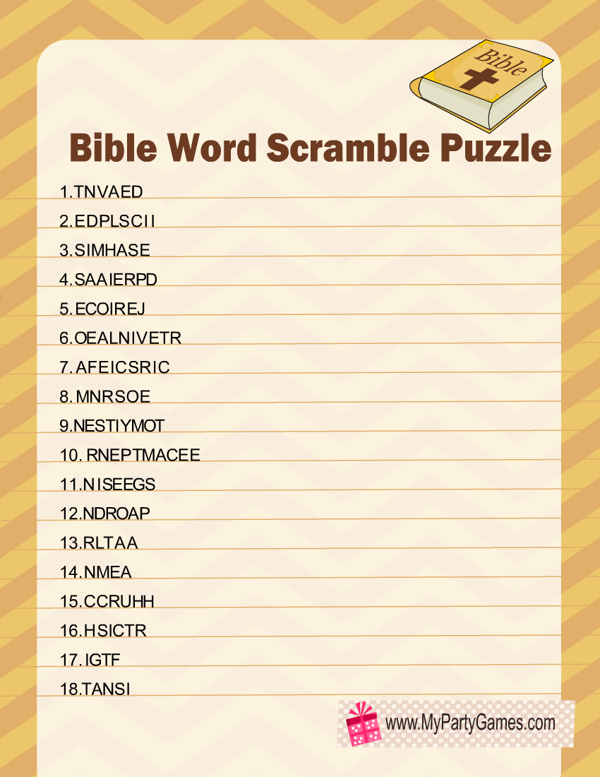 Christian Word Search Free Printable