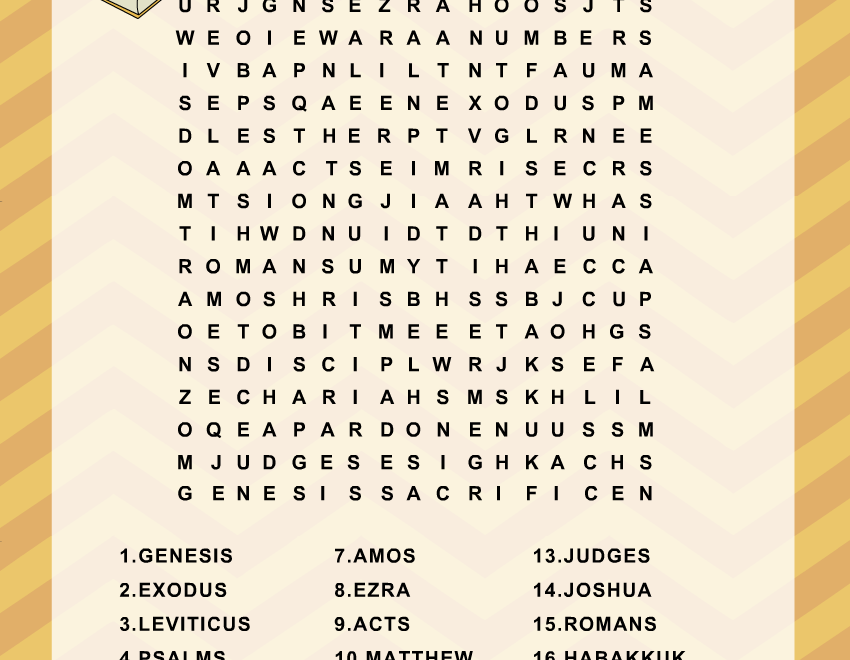 Free Printable Bible Word Search Puzzles With Answer Key