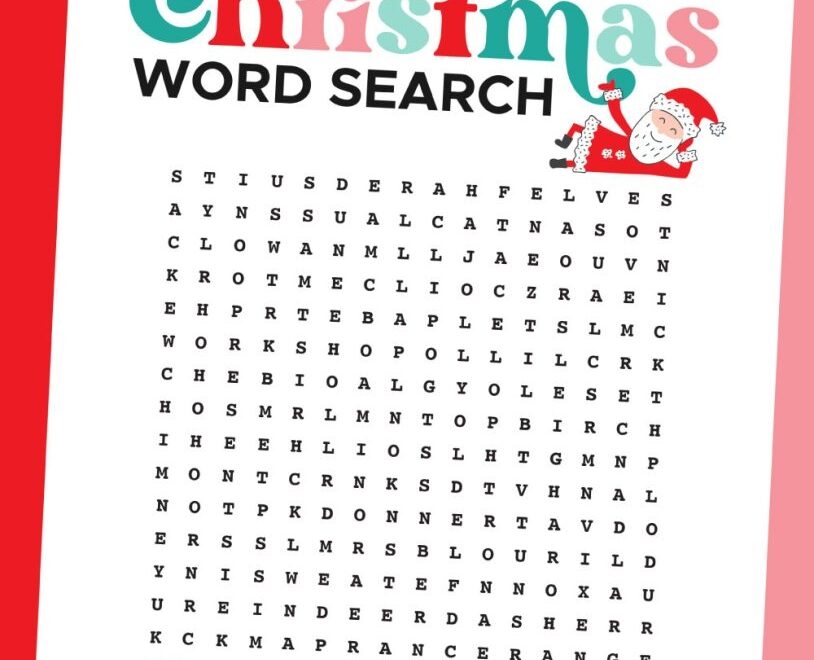 Free Printable Christmas Word Search Hey Let s Make Stuff