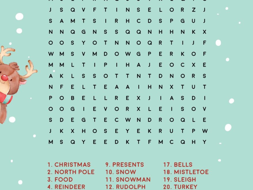 Free Printable Christmas Word Search World Of Printables