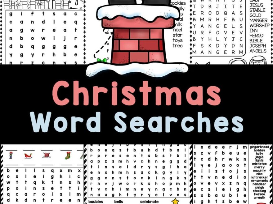FREE Printable Christmas Word Searches No Prep Holiday Activity