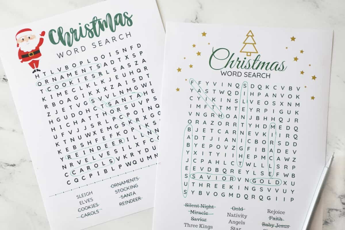 Free Printable Christmas Word Searches Pretty Providence