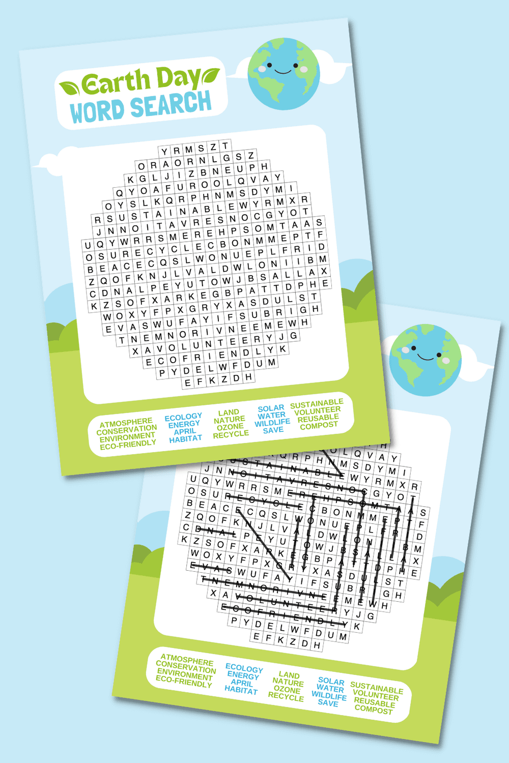 Free Printable Earth Day Word Search For Kids Prudent Penny Pincher