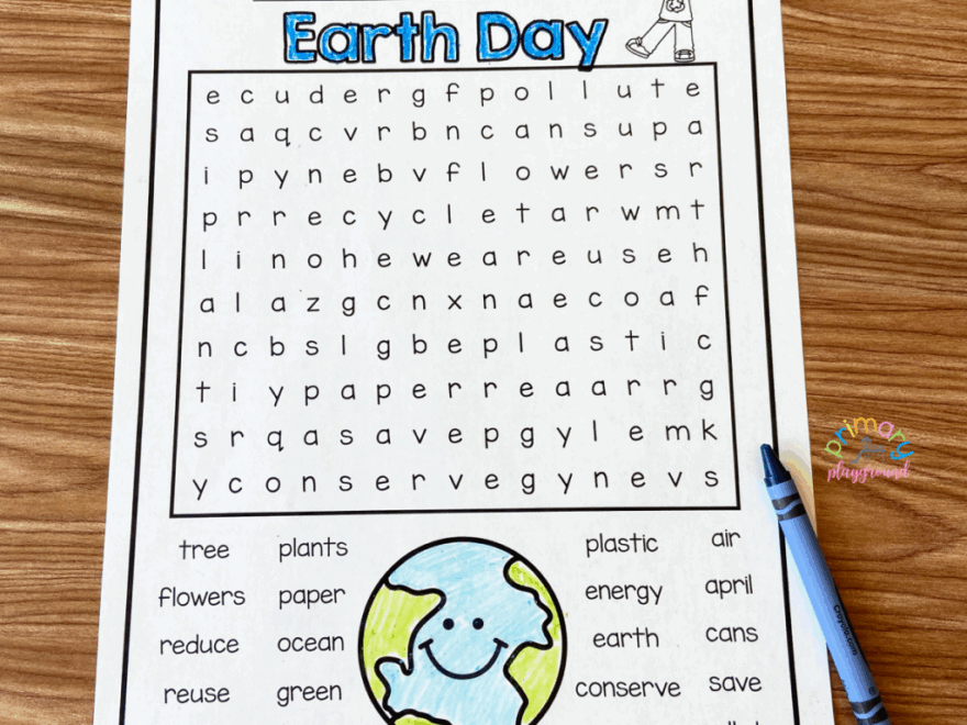Free Printable Earth Day Word Search Primary Playground