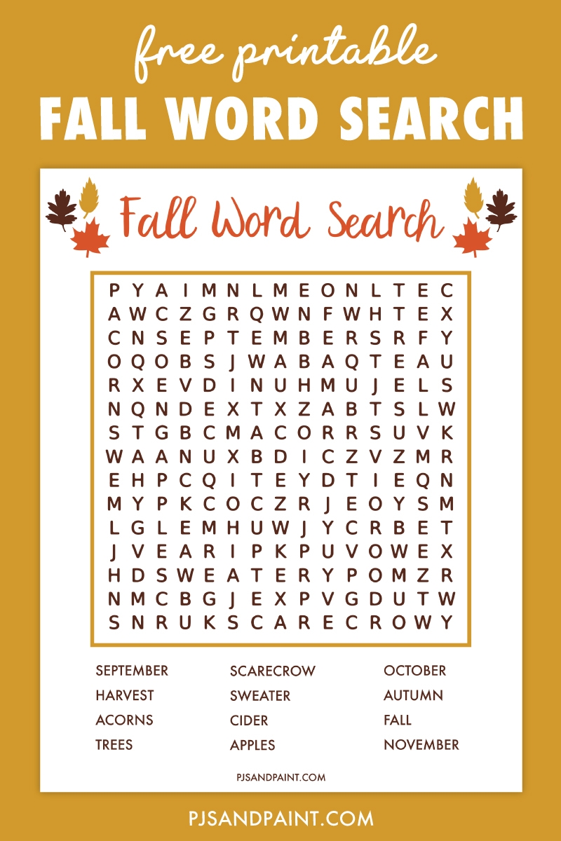 Free Printable Themed Word Search Puzzles