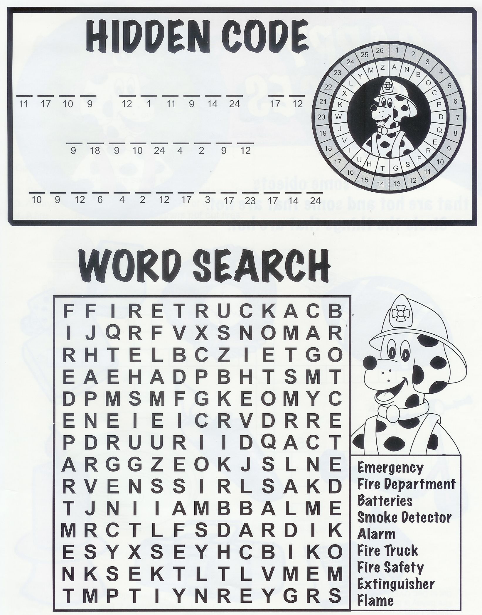 Free Printable Fire Safety Word Search