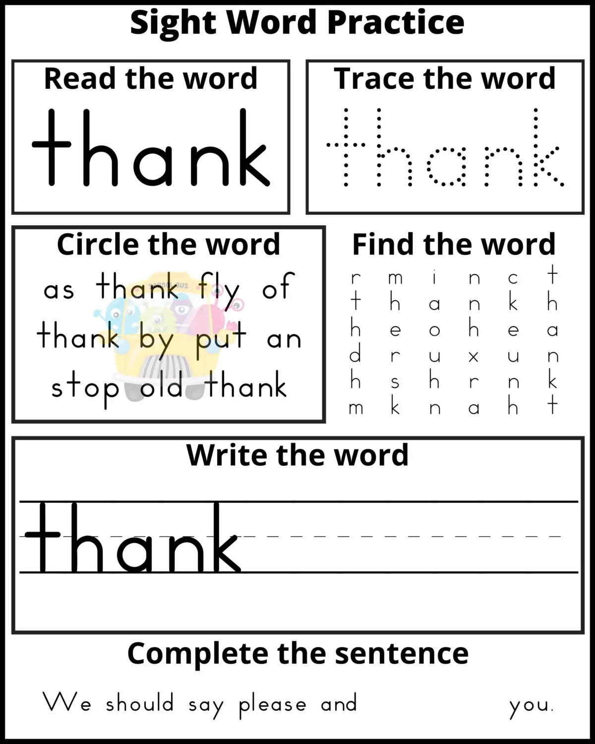 Free Printable First Grade Sight Word Practice Sheets Frugal Mom Eh Worksheets Library