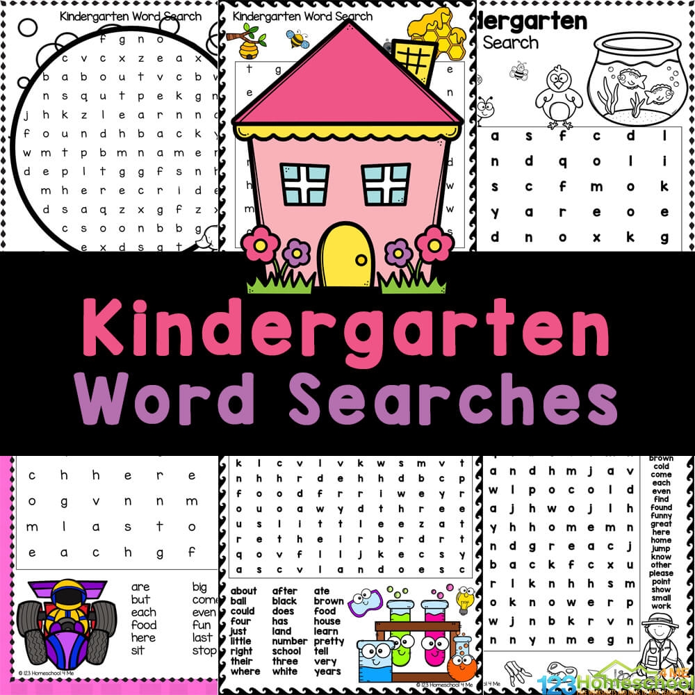 free printable kindergarten word searches worksheets library