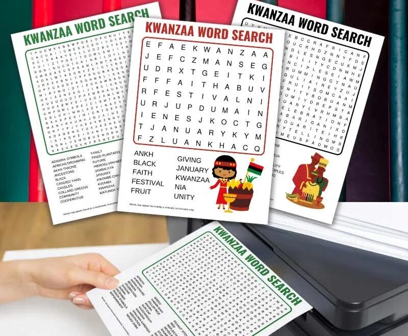 Free Printable Kwanzaa Word Search Puzzles