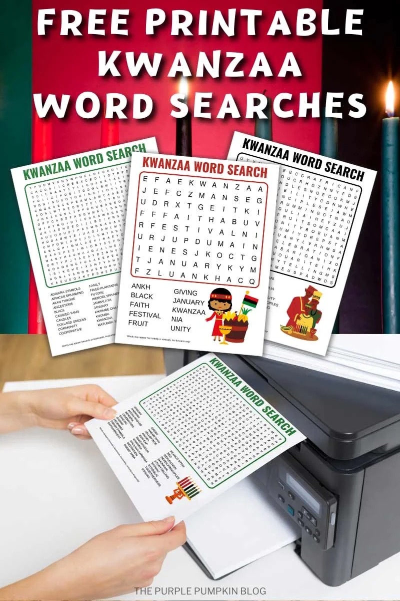Free Printable Kwanzaa Word Search Puzzles
