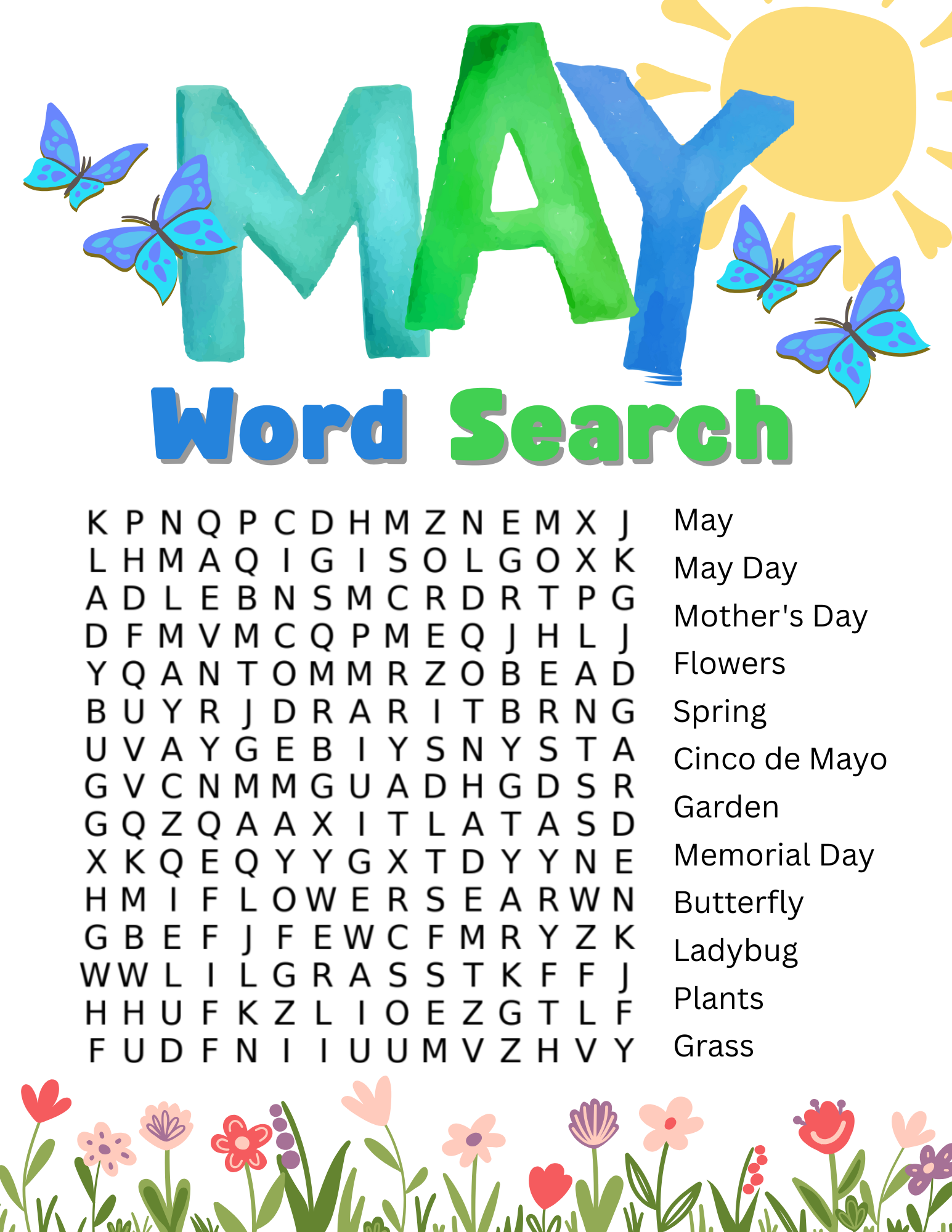 Free Printable Easy Word Searches For Kids