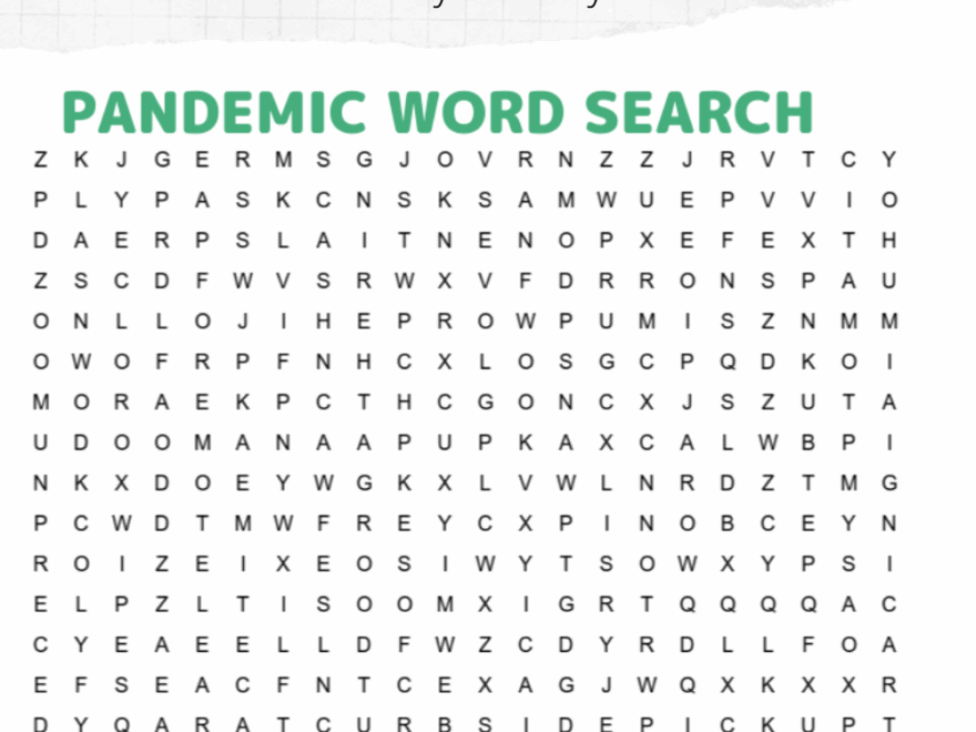 Free Printable Pandemic Word Search Classy Mommy