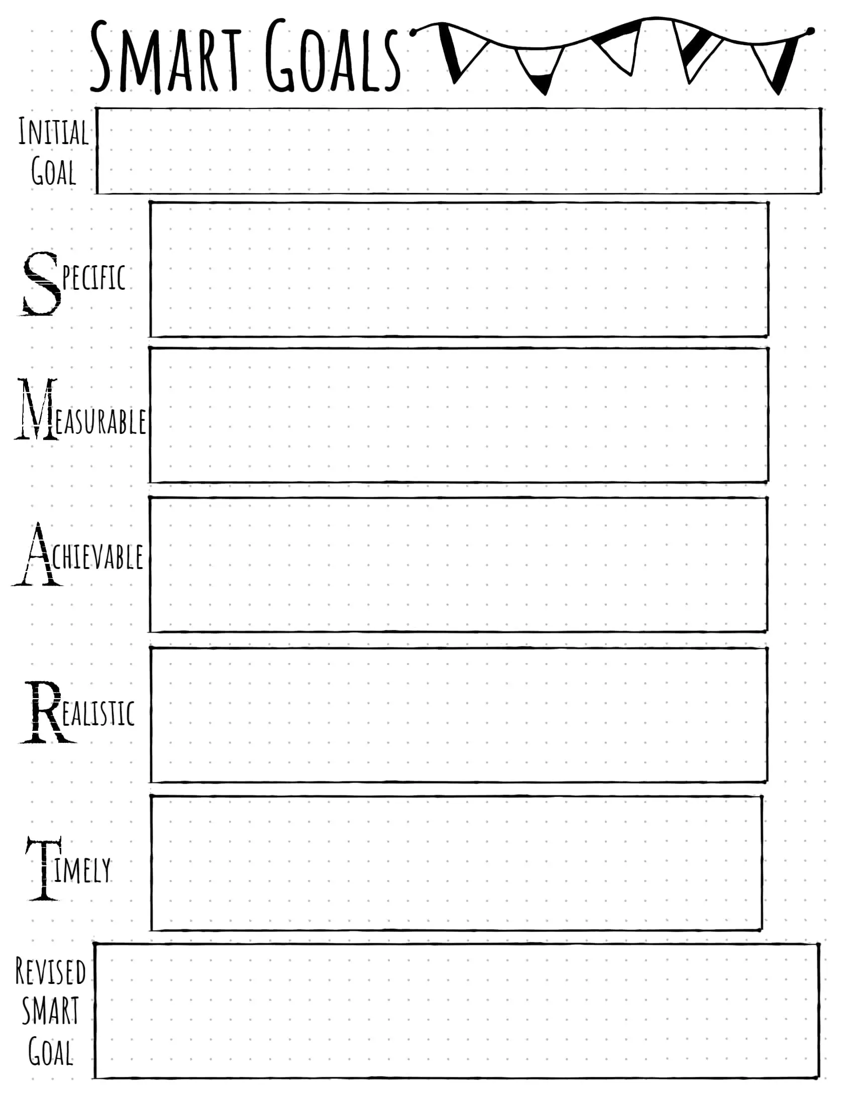 FREE Printable SMART Goals Template PDF Or Word Worksheets Library
