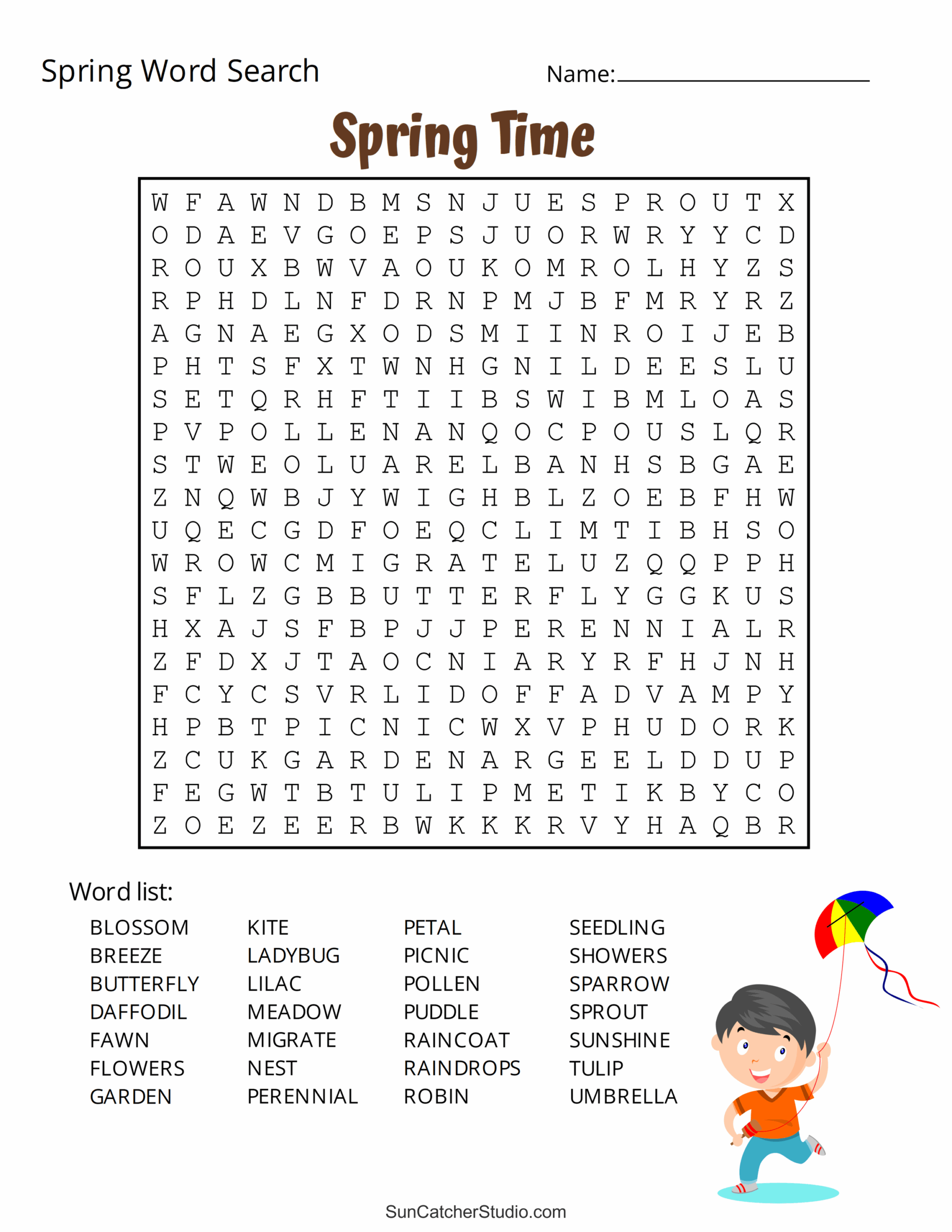 Free Printable Spring Word Search Puzzles Free Printables Monograms Design Tools Patterns DIY Projects