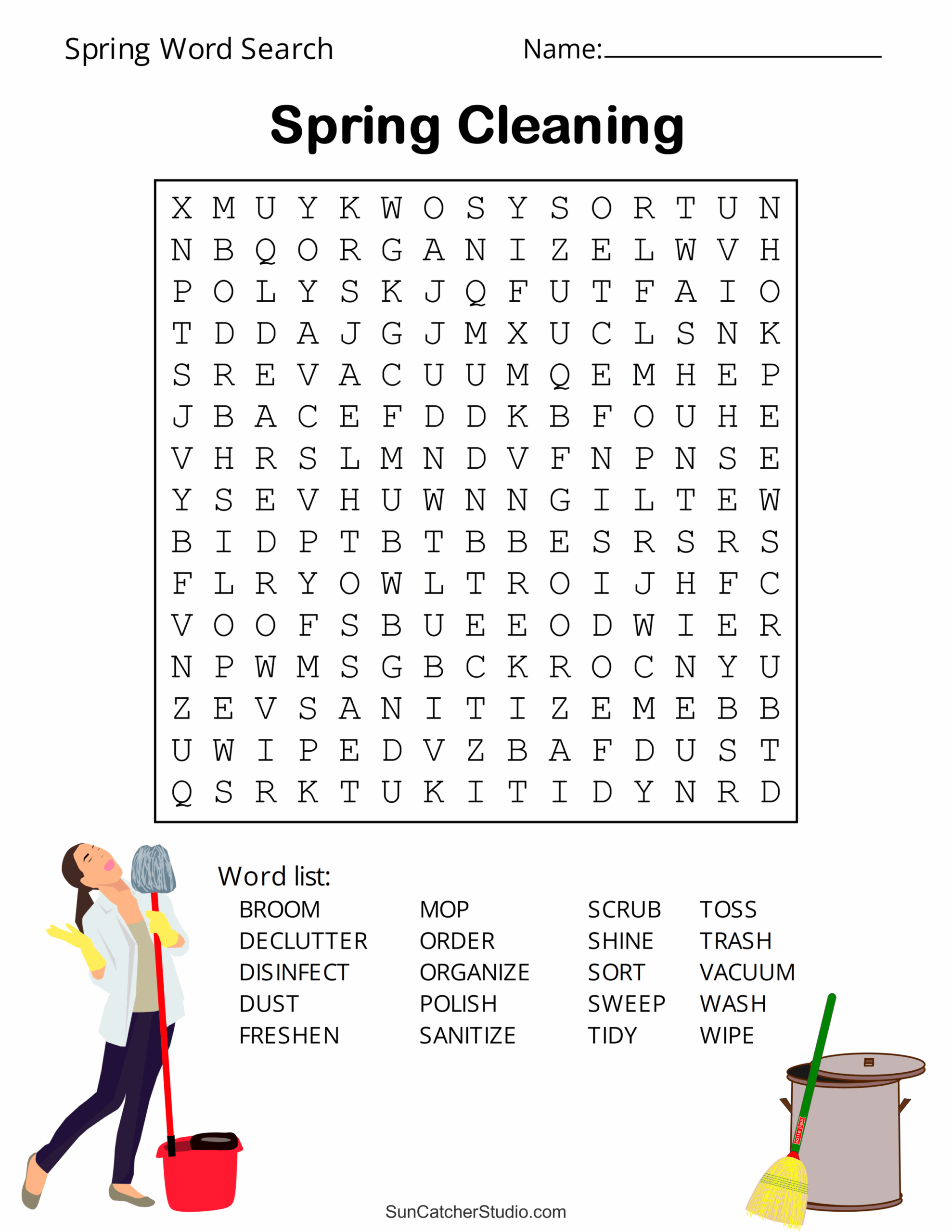Free Printable Spring Word Search Puzzles Free Printables Monograms Design Tools Patterns DIY Projects