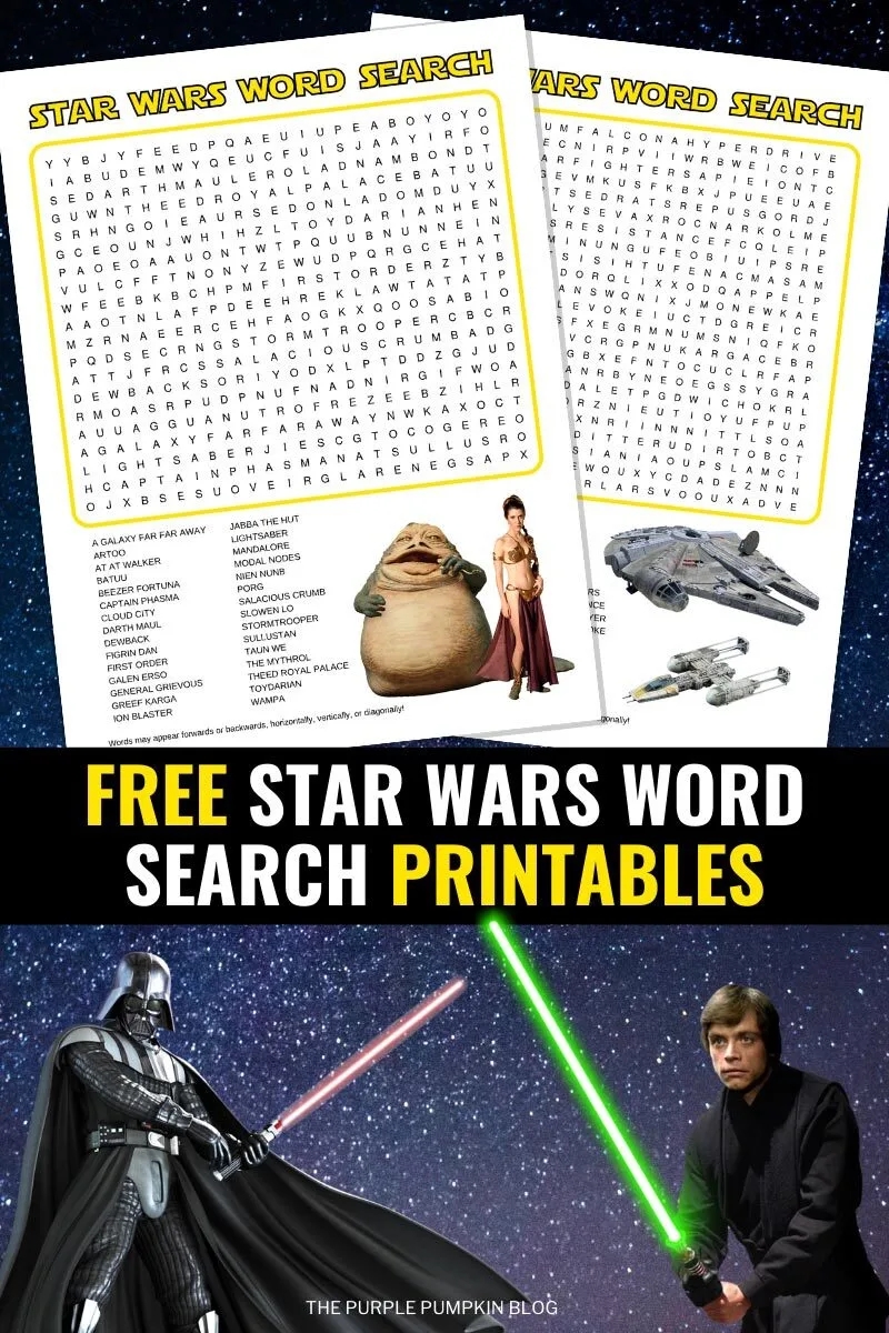 Free Printable Star Wars Word Search Puzzles For May The 4th 