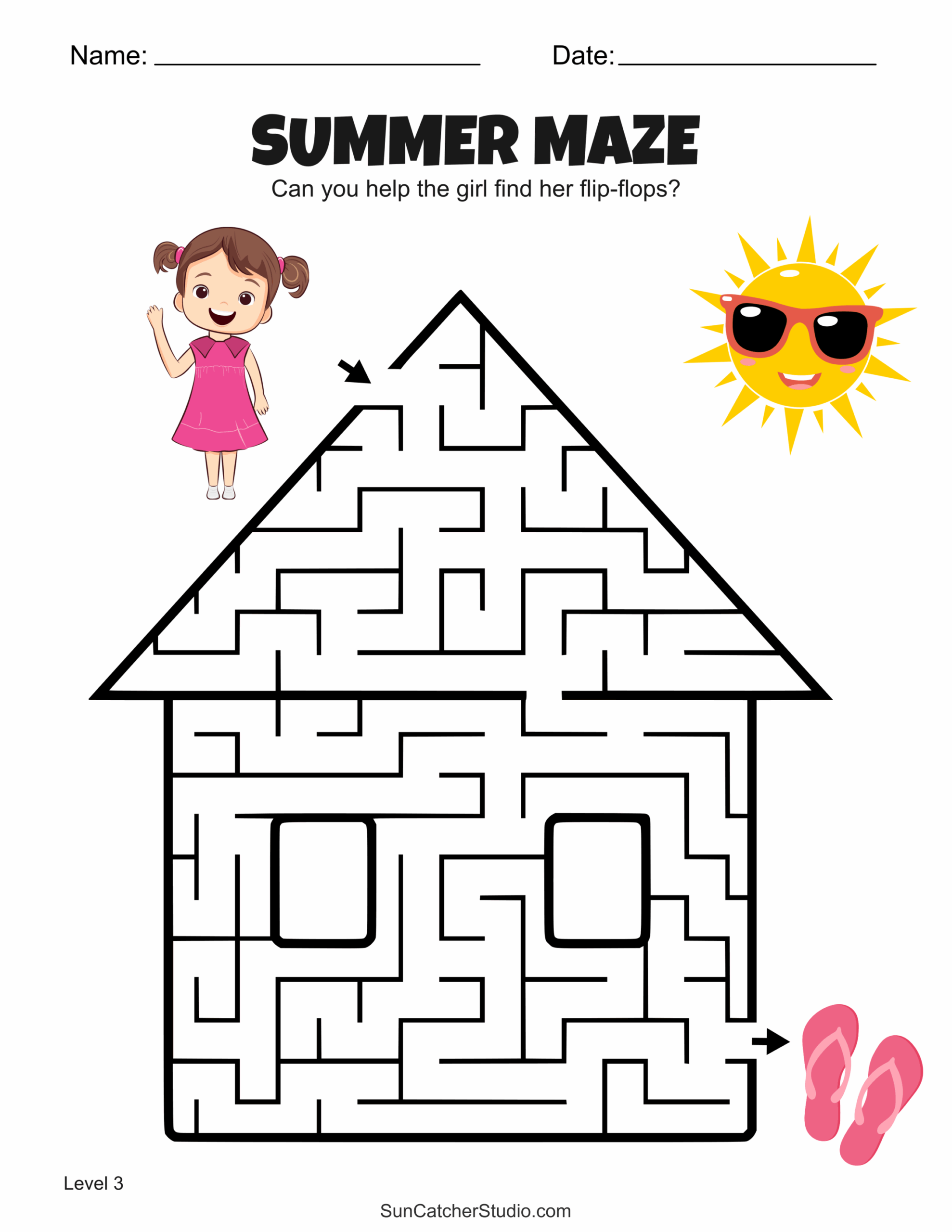 Free Printable Summer Maze Worksheets And Puzzles Free Printables Monograms Design Tools Patterns DIY Projects