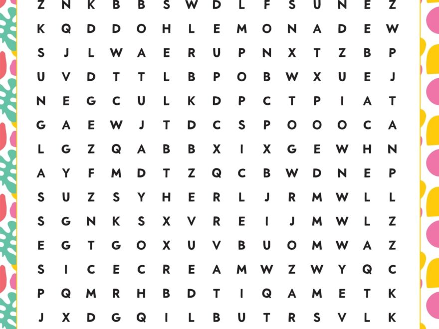 Free Printable Summer Word Search Favorite Printables