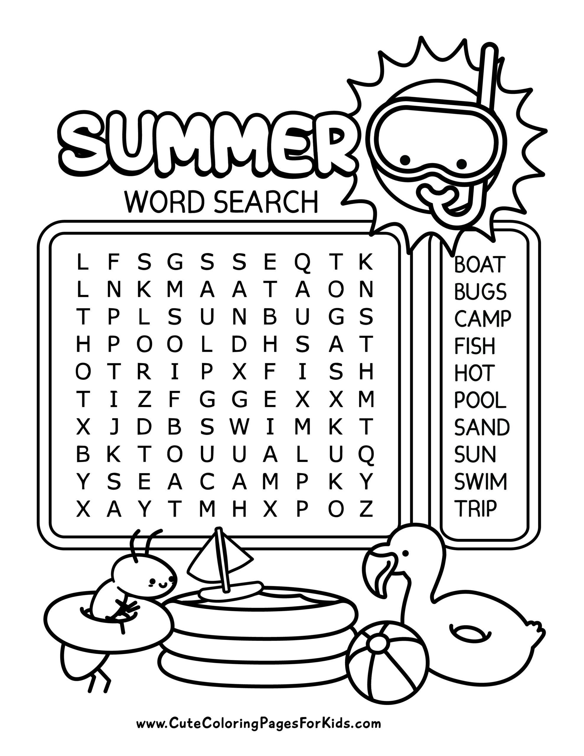 Easy Word Search Printable Free