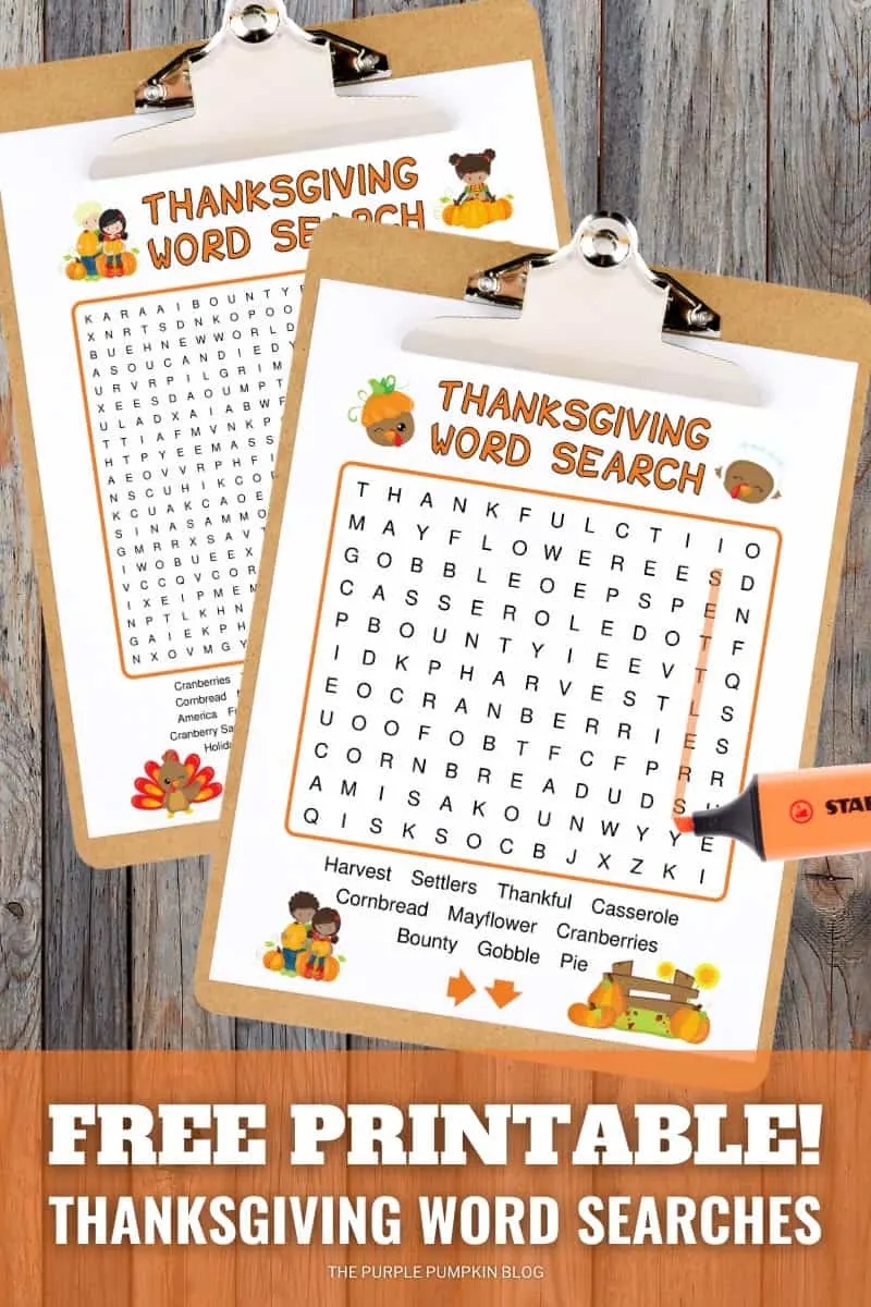 free printable thanksgiving word searches for all the family