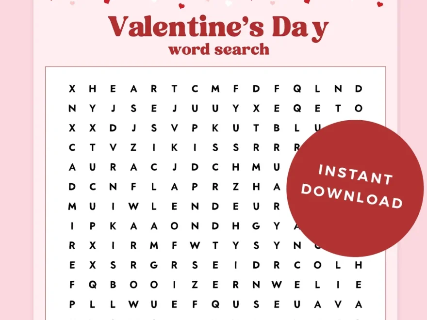 Free Printable Valentine s Day Word Search Favorite Printables