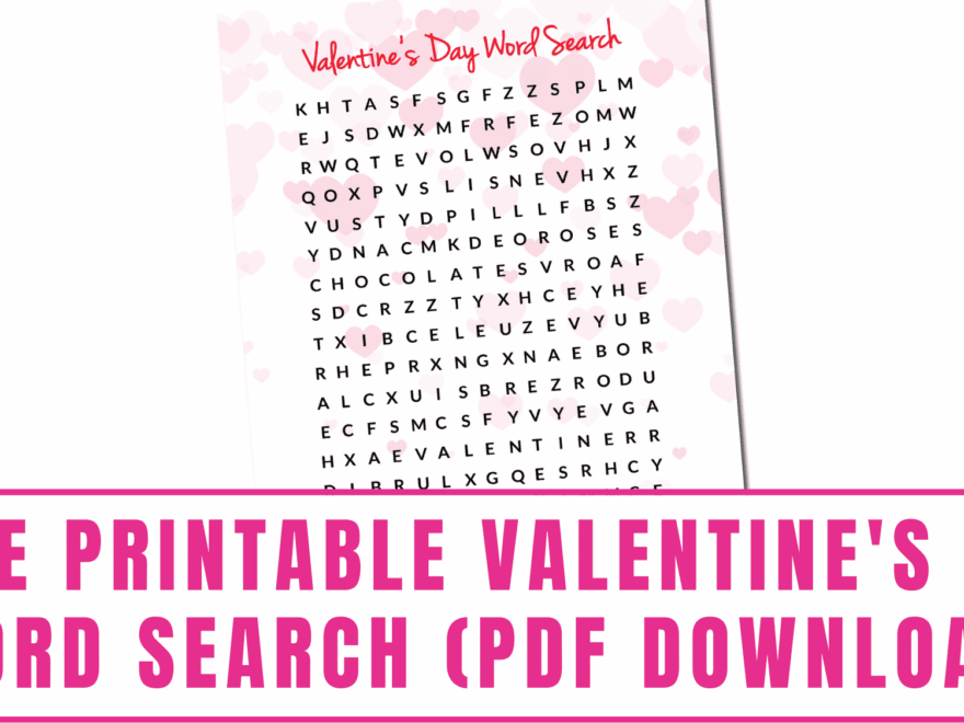 Free Printable Valentine s Day Word Search PDF Freebie Finding Mom