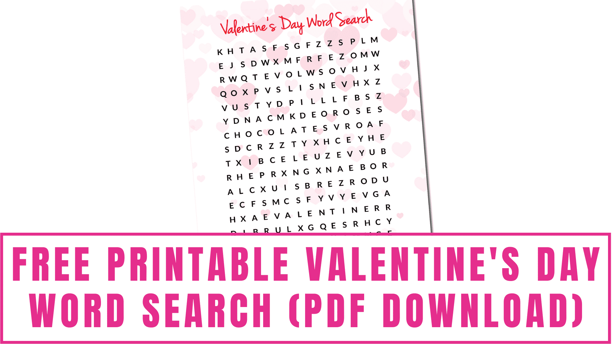 Free Printable Valentine s Day Word Search PDF Freebie Finding Mom