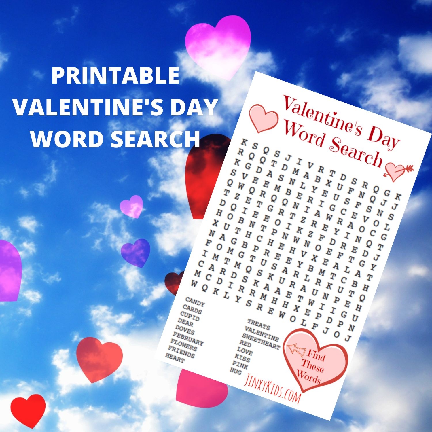 FREE Printable Valentine s Day Word Search Puzzle Jinxy Kids